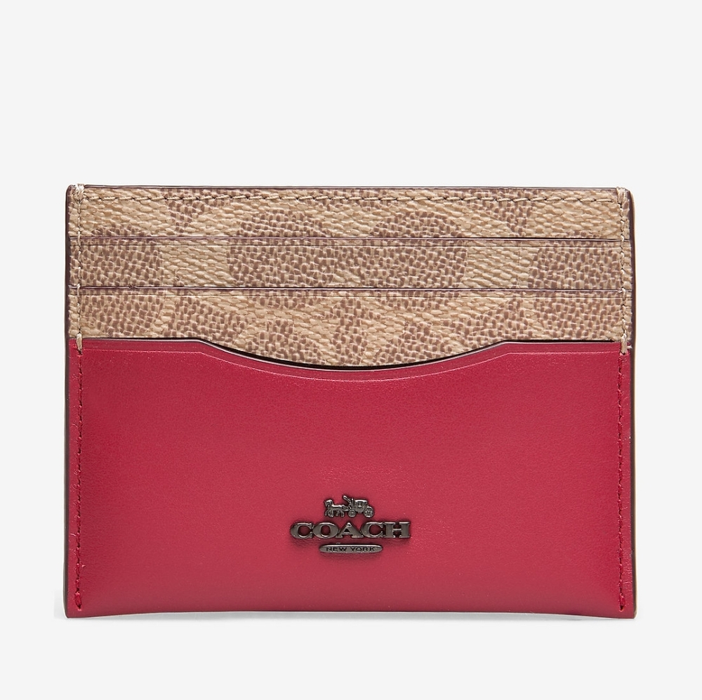 Coach Red Slim ID Card Case